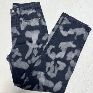 WildFable Splotched Super High Rise Straight Button Fly Jeans C3